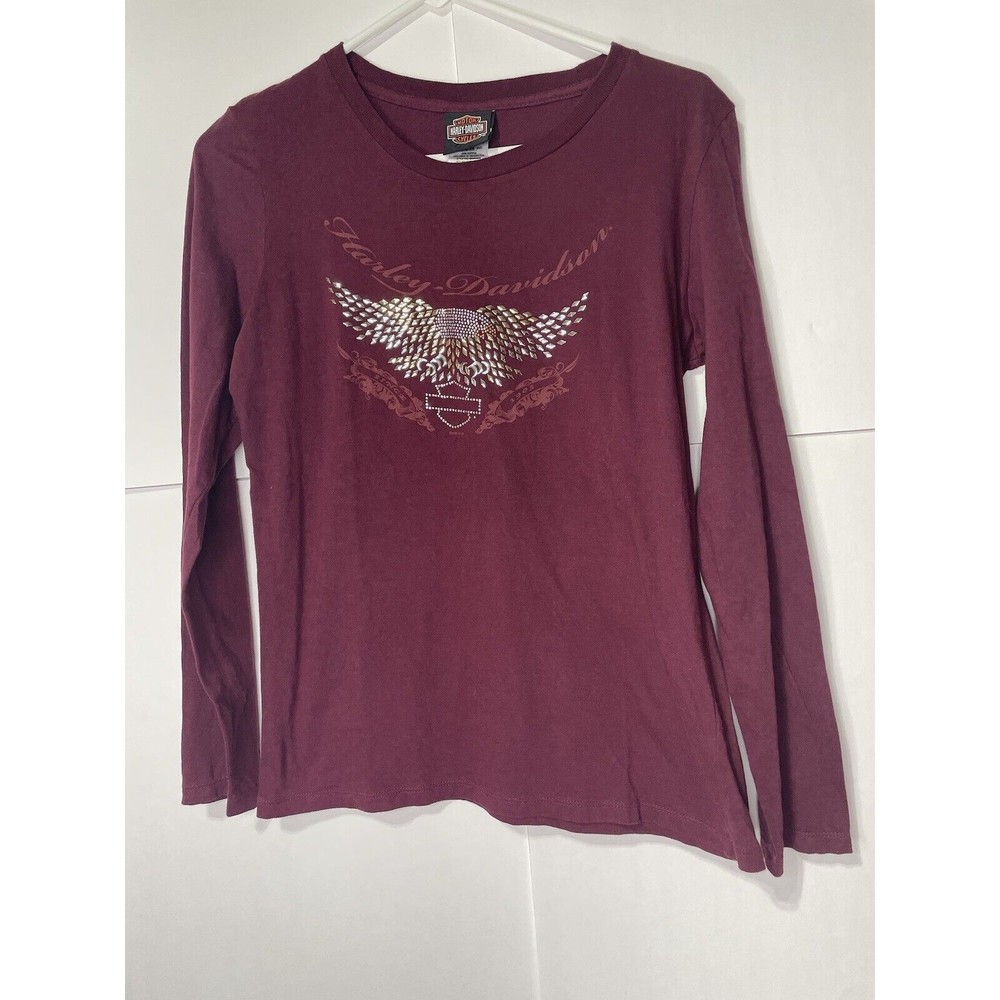 Harley Davidson Carolina Coast Wilmington NC Long Sleeve T-Shirt Woman’s Large